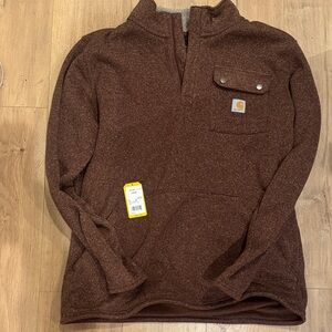 Carhartt Men's Zip Up Sweater in Rich Brown